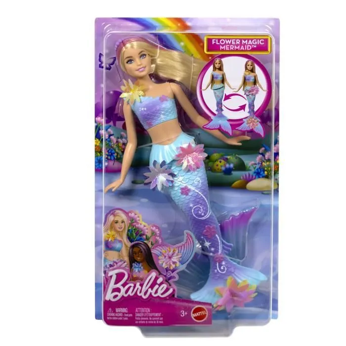 Mattel Muñeca Barbie Sirena Florece Rubia 148 caracteres 1