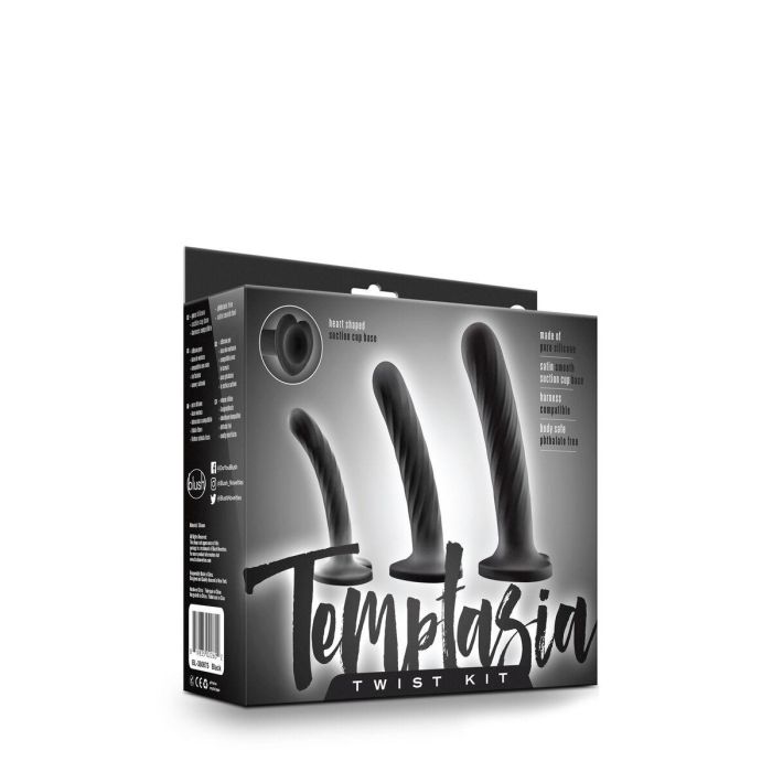Dildo Blush Temptasia Negro 3 Piezas 1