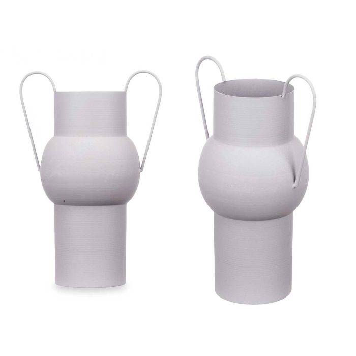 Jarron Acero Abombado Gris Pastel Med Giftdecor 22X32CM (6 Unidades) Jarron Acero Abombado Gris Pastel Med Giftdecor 22X32CM (6 Unidades)