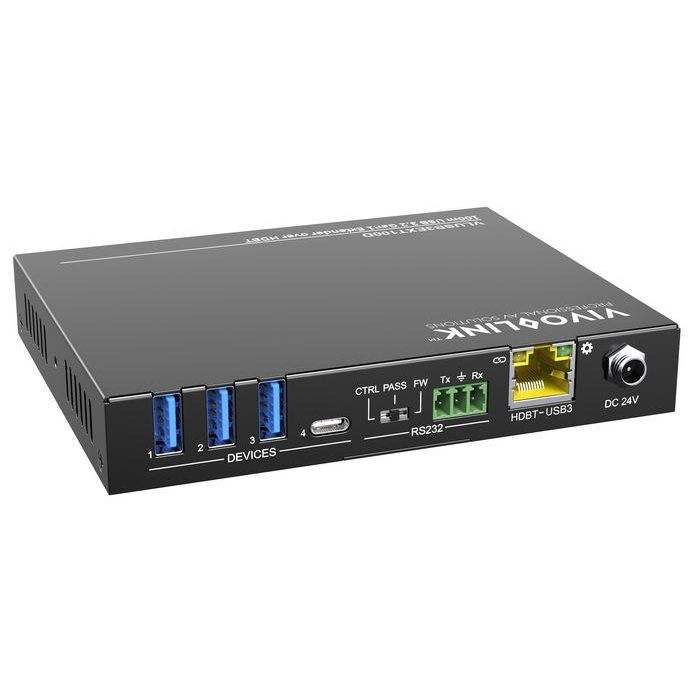 Vivolink VLUSB3EXT100D Extensor USB 3.2 Gen1 100m HDBaseT 3.0 para Conectar 4 Dispositivos 2