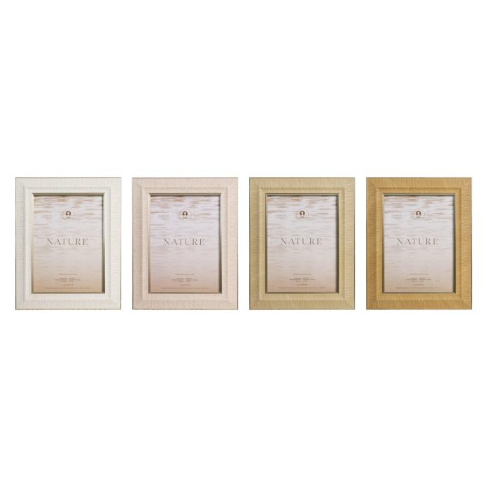 Marco Foto 10X15 Scandi DKD Home Decor Marron Beige 2 x 20.5 x 15.5 cm (12 Unidades)