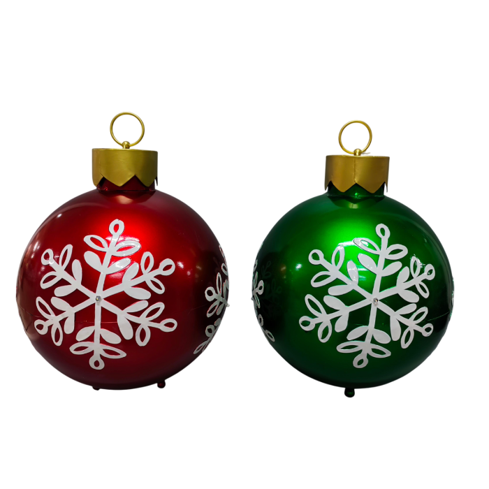 DKD Home Decor Decoración Navidad Tradicional LED Metal Verde Rojo Pilas AA 30x40x30 cm (2 Unidades)