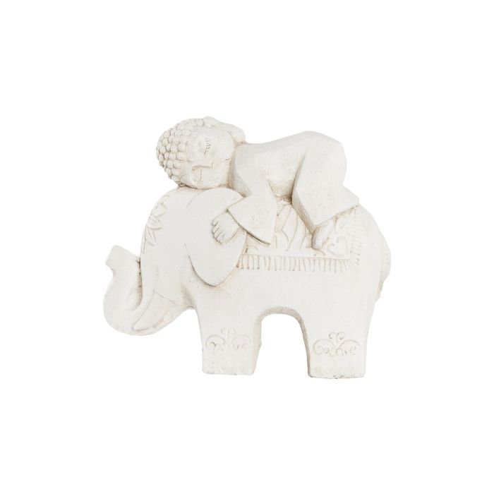 Figura Oriental DKD Home Decor Blanco 22 x 40 x 44 cm Figura Oriental DKD Home Decor Blanco 22 x 40 x 44 cm