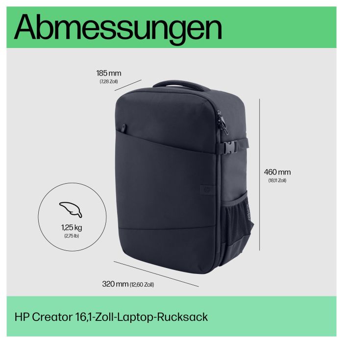 HP Mochila 6M5S3AA Creator para Portátiles hasta 16.1" Azul Marino y Amarillo 9