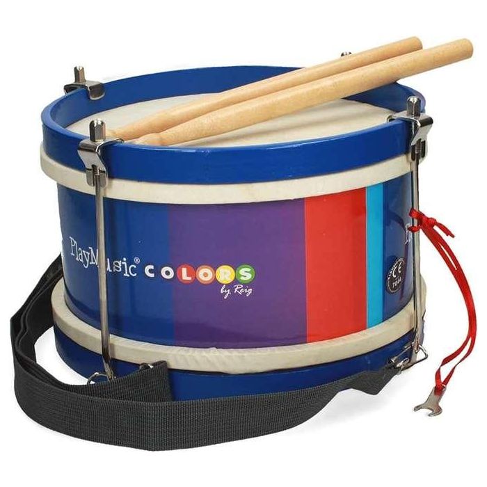 Reig Tambor de Madera con Tensores Metálicos, para Niños +3 Años 2 Reig Tambor de Madera con Tensores Metálicos, para Niños +3 Años 2