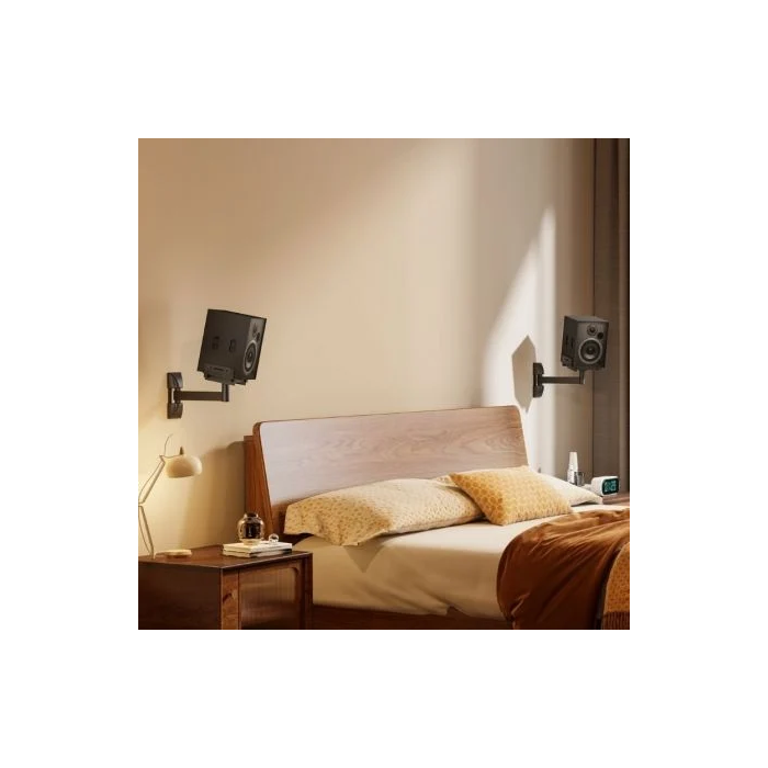 Aisens SPK05U-421 Soporte Universal de Pared Giratorio e Inclinable para Altavoces hasta 25kg Negro 3