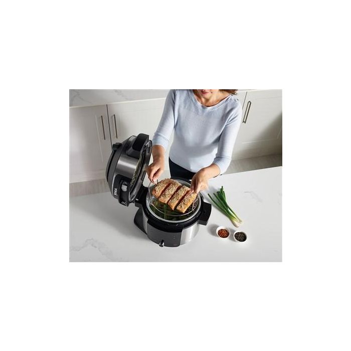Ninja OL550EU Olla Eléctrica Multifunción SmartLid 11 en 1 Foodi, 6L, Cocina a Presión, Freidora de Aire, Vapor, Horneado 13