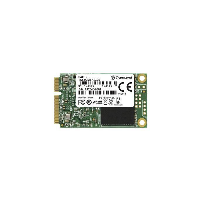 Transcend Transcend MSA230S, 64GB, mSATA SSD 230S, SATA III 6Gb/s, 390/200MB/s 1 Transcend Transcend MSA230S, 64GB, mSATA SSD 230S, SATA III 6Gb/s, 390/200MB/s 1