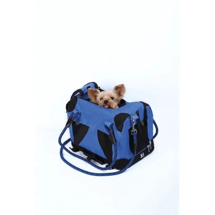 M Pets Bolsa de transporte REMIX 2 en 1 Azul Plegable Ligera Arnés con cinturón 41 x 28 x 28 cm 4