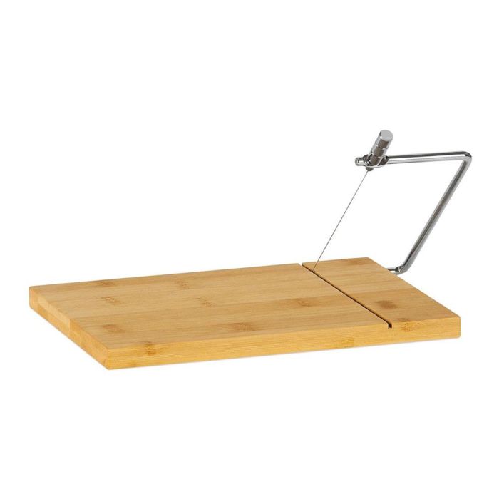 Andrea House Tabla de corte de queso de bambú 27x17x1cm cc72104, ideal para cortar queso, material bambú