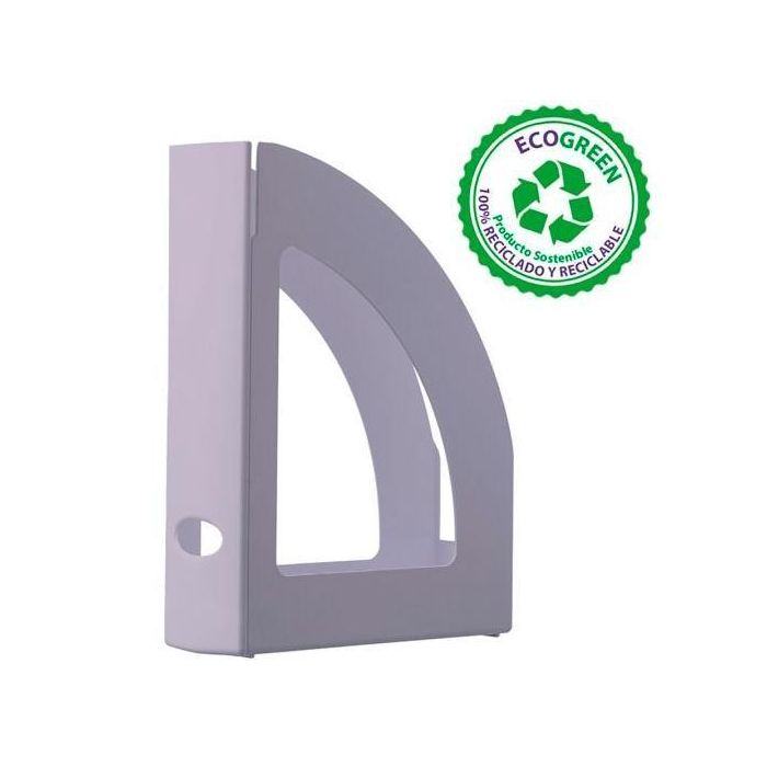 Archivo 2000 Revistero Sostenible Ecogreen Lomo Ollao 80 mm 250x80x320 mm Reciclado Malva Pastel