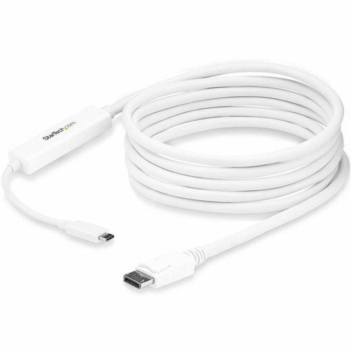 Adaptador USB C a DisplayPort Startech CDP2DPMM3MW 3 m Blanco 3 Adaptador USB C a DisplayPort Startech CDP2DPMM3MW 3 m Blanco 3