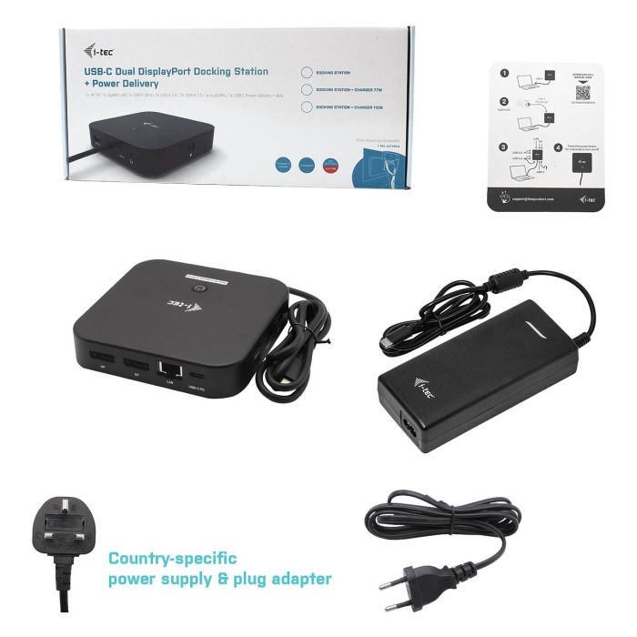 Hub USB i-Tec C31DUALDPDOCKPD100W