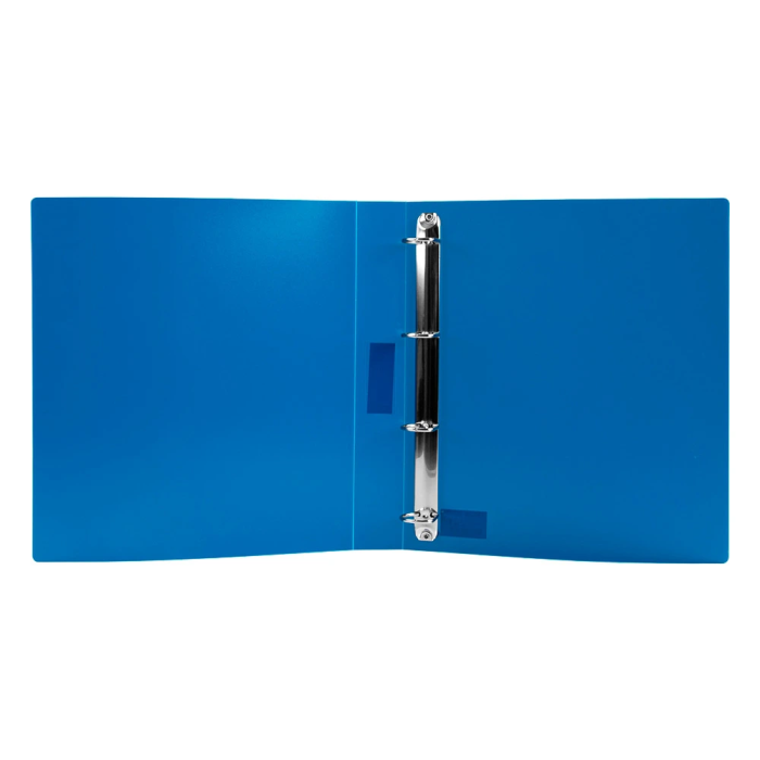 Liderpapel 43432 Carpeta 4 Anillas 25 mm Polipropileno Din A4 Azul Translucido 6
