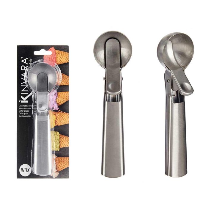 Cuchara para Helado de Acero Inoxidable Kinvara 18x5x5 cm (24 Unidades) Cuchara para Helado de Acero Inoxidable Kinvara 18x5x5 cm (24 Unidades)