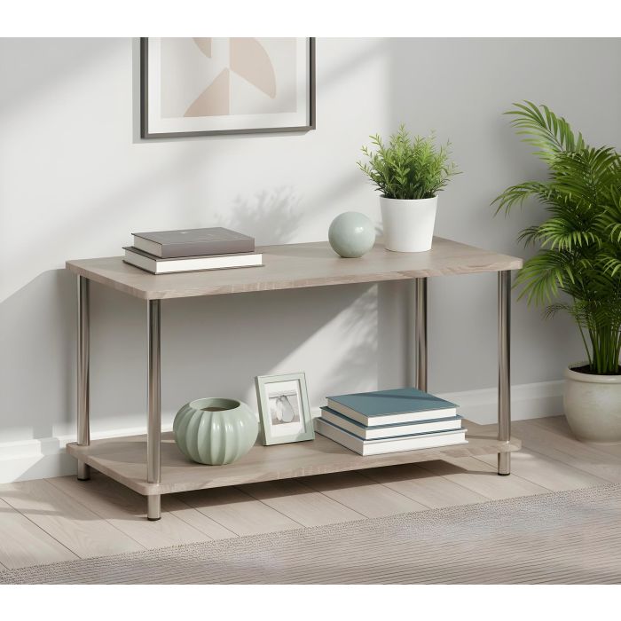 Inde Estanteria Madera-Acero 2 Niveles 42.5 cm x 4.5 cm x 92.5 cm 4 Inde Estanteria Madera-Acero 2 Niveles 42.5 cm x 4.5 cm x 92.5 cm 4