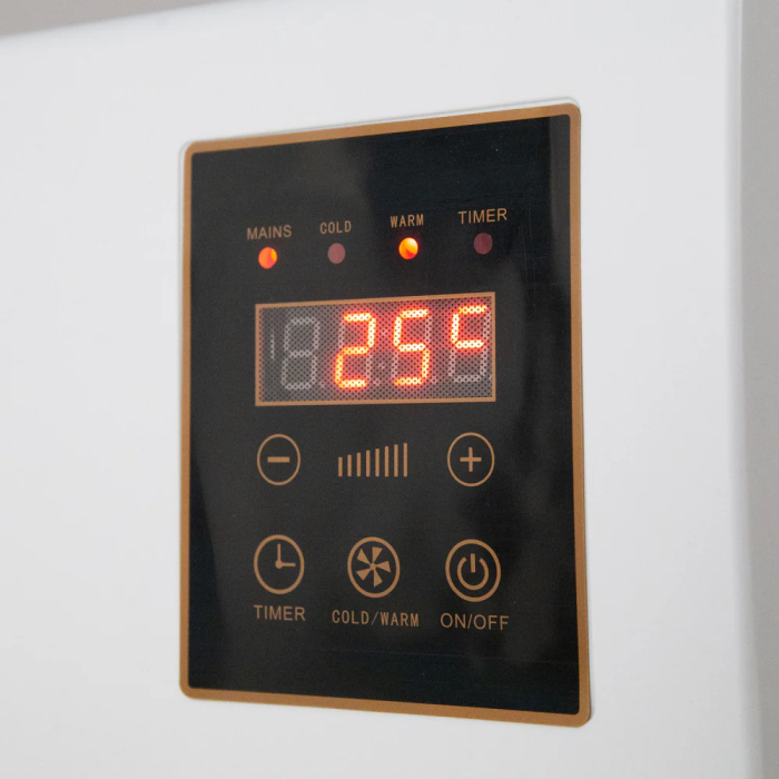 Calefactor PTC con Ventilador 1500W y Control Remoto, Color Blanco para Pared 4