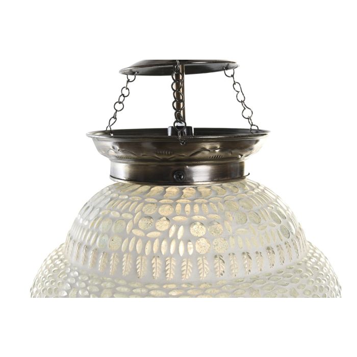 DKD Home Decor Lámpara de Techo Árabe Blanca de Cristal y Metal, Estilo Oriental, Dimensiones 23x23x33 cm, Bombilla E14 Máx 25W 3 DKD Home Decor Lámpara de Techo Árabe Blanca de Cristal y Metal, Estilo Oriental, Dimensiones 23x23x33 cm, Bombilla E14 Máx 25W 3