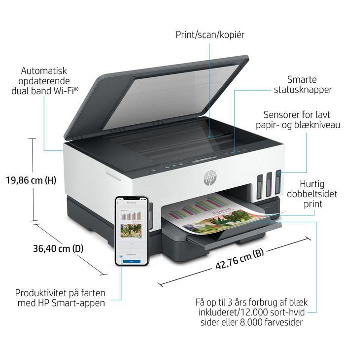 HP Smart Tank 7005 Multifunción Color A4 Dúplex de Inyección de Tinta con Wi-Fi, Bluetooth y Sistema de Tinta Recargable de Alta Capacidad (Impresión, Copia, Escaneado) 21