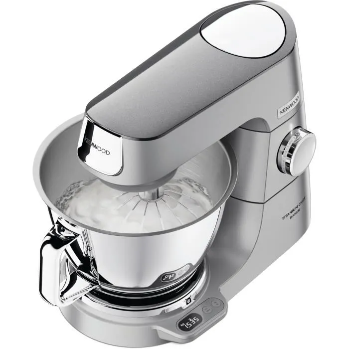 Kenwood KVC85.124SI Robot Pastelero Multifunción Chef Baker 1200W con Báscula Integrada 6kg y 2 Cuencos 5L y 3.5L - Plata 1