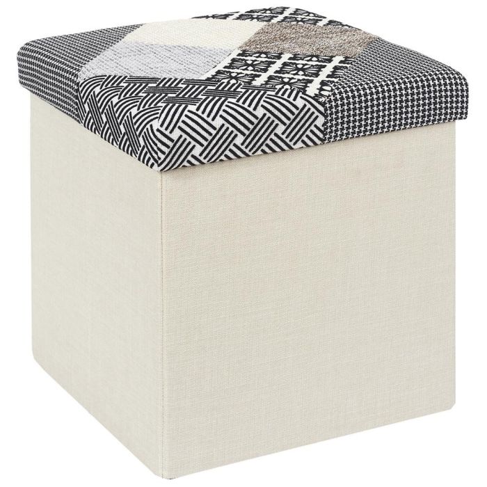 Home Deco Factory Caja-Puf Plegable Patchwork Asiento Extra Almacenamiento 38x38x38 cm 0 Home Deco Factory Caja-Puf Plegable Patchwork Asiento Extra Almacenamiento 38x38x38 cm 0