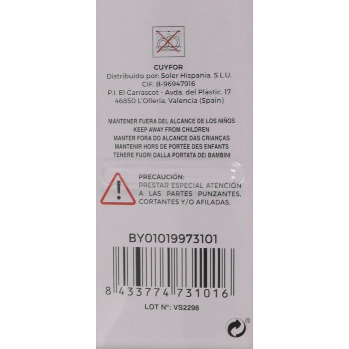 Rasqueta Vitro con Cuchilla +5 - Cuyfor (24 Unidades) 1 Rasqueta Vitro con Cuchilla +5 - Cuyfor (24 Unidades) 1