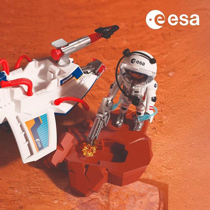 PLAYMOBIL 72013 Planeador Espacial de la ESA - Set de Exploración de Marte con Vehículo y Cristales 4