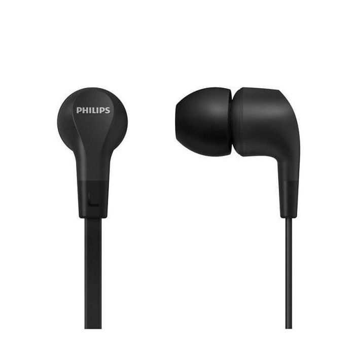 Philips TAE1105BK/00 Auriculares In-Ear con Altavoces de Neodimio, Cable Plano y Mando a Distancia - Negro 1 Philips TAE1105BK/00 Auriculares In-Ear con Altavoces de Neodimio, Cable Plano y Mando a Distancia - Negro 1