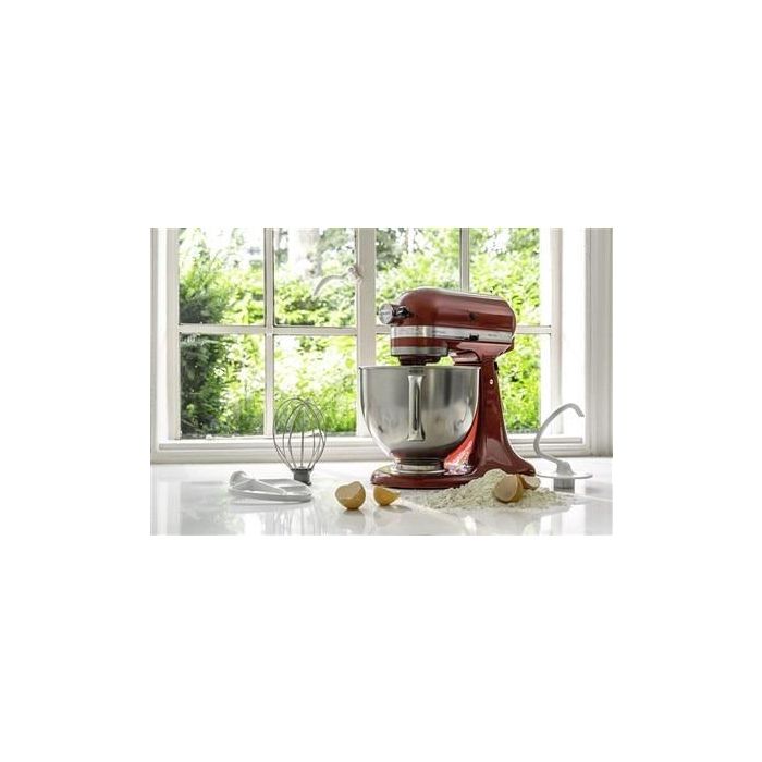 Kitchenaid Robot Línea Artisan 5KSM175 PS EER Rojo 4,8L Robot de Cocina Doméstico de Alto Rendimiento con Acción Planetaria 9