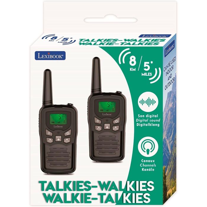 Lexibook Walkie Talkies Digitales TW58, 8 Km de Cobertura, 8 Canales, Supresión de Ruido y Linterna para Niños +3 Años 3