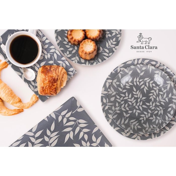 Inde Vajilla Berna Monaco 12 Piezas Brillo-Redo - Plato 26 cm, Taza 21 cm, Tazón 20 cm (2 Unidades) 8