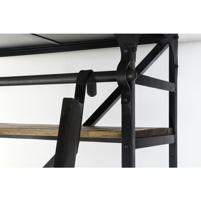 DKD Home Decor Estanteria Vintage Natural Negro 164 x 47 x 226 cm Madera Reciclada Metal 4 Cajones 6 Estantes 7