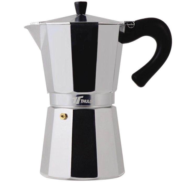 Thulos Cafetera Clásica Th - Cc06T 6 Tazas, Aluminio Resistente, Método Italiano 0 Thulos Cafetera Clásica Th - Cc06T 6 Tazas, Aluminio Resistente, Método Italiano 0