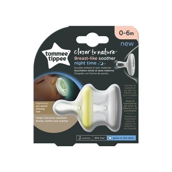 Chupete TOMMEE TIPPEE CTN - Forma natural de noche x2 0-6 meses 1