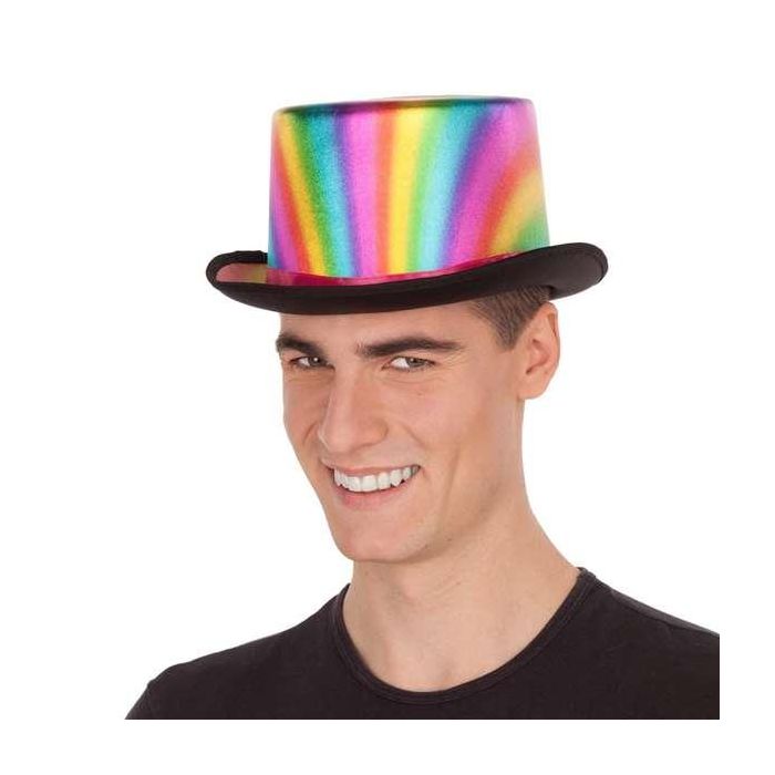 My Other Me Chistera Sombrero de Copa Arcoíris Multicolor Talla 58 para Adulto 100% Poliéster 0 My Other Me Chistera Sombrero de Copa Arcoíris Multicolor Talla 58 para Adulto 100% Poliéster 0