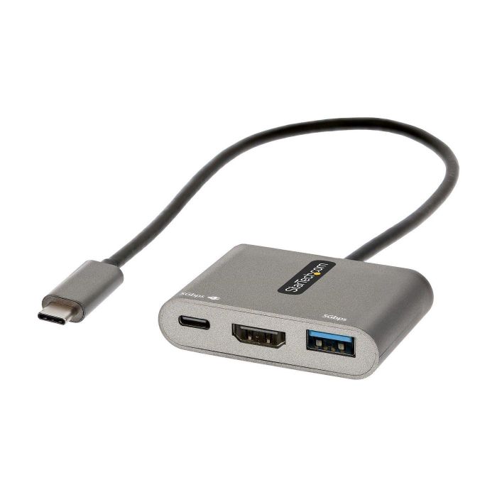 Adaptador USB C a HDMI Startech CDP2HDUACP2 Plata Adaptador USB C a HDMI Startech CDP2HDUACP2 Plata
