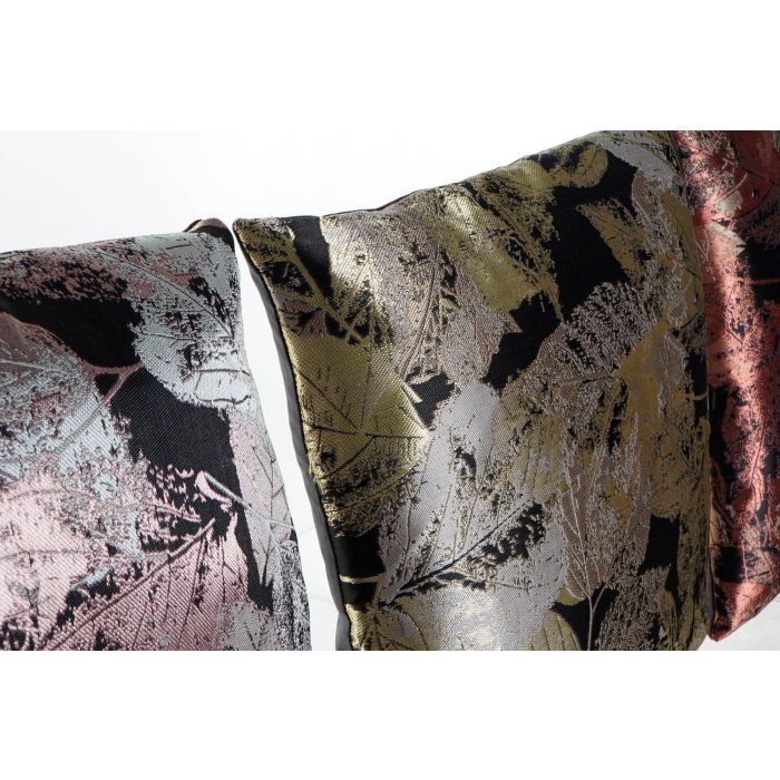 DKD Home Decor Cojín Glam Decorativo Poliester Jacquard Diseño Hojas 45x45 cm Surtido Colores Cobre, Amarillo y Rosa con Cremallera (6 Unidades) 1 DKD Home Decor Cojín Glam Decorativo Poliester Jacquard Diseño Hojas 45x45 cm Surtido Colores Cobre, Amarillo y Rosa con Cremallera (6 Unidades) 1
