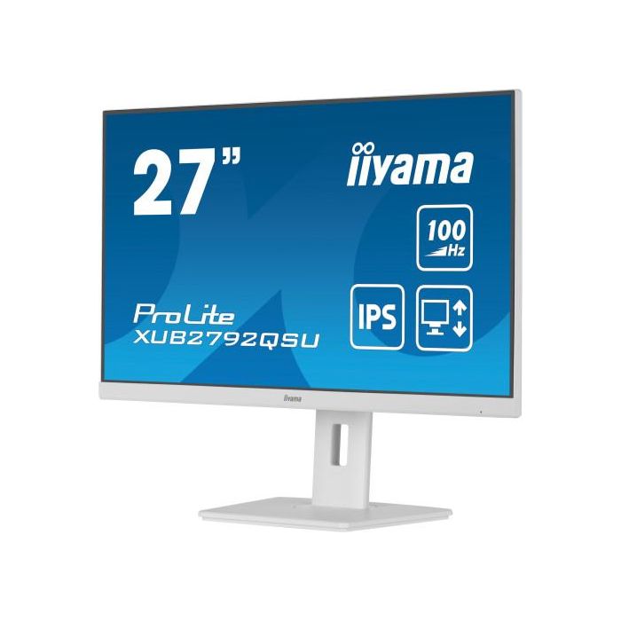 MONITOR IIYAMA 27"/2560 x 1440/3.7 MPX/WQHD/100Hz/250CD/16:9/HDMI/LED/BLANCO 4 MONITOR IIYAMA 27"/2560 x 1440/3.7 MPX/WQHD/100Hz/250CD/16:9/HDMI/LED/BLANCO 4