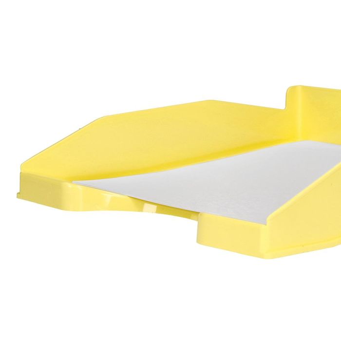 Bandeja Sobremesa Plastico Q-Connect Amarillo Pastel Opaco 240x70x340 mm 4