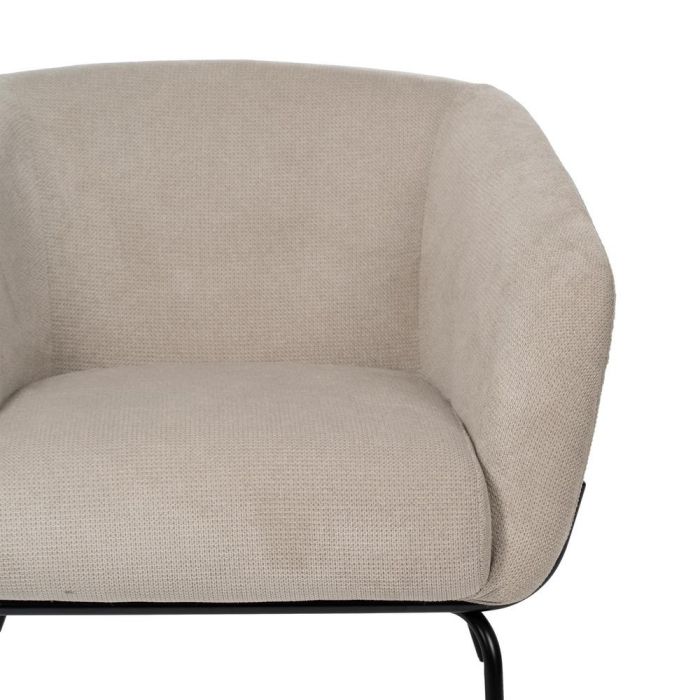 Sillón Beige Tejido-Metal 77 X 72 X 68 cm