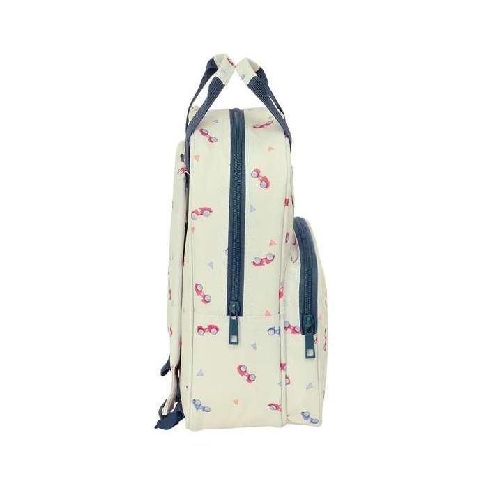 Mochila Escolar Nait Nait Coches Beige 20 x 28 x 8 cm 4 Mochila Escolar Nait Nait Coches Beige 20 x 28 x 8 cm 4