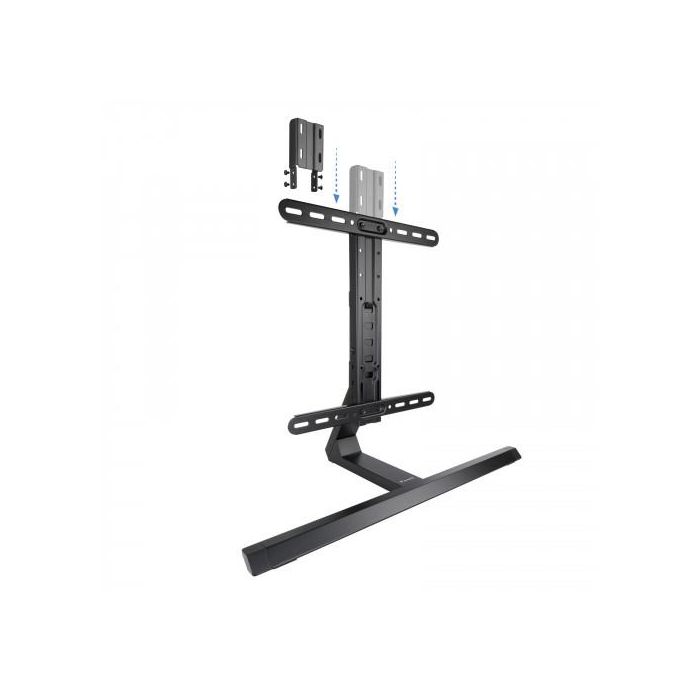 TooQ DB3265F-B Soporte de Mesa para TV de 165,1 cm (65") Negro, Soporte de Aluminio Ajustable en Altura Compatible con VESA 200x200 a 400x400, Peso Máximo 40 kg 1