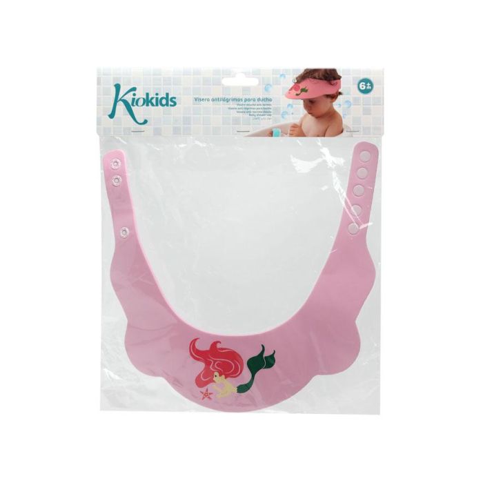 KioKids Visera Antilágrimas de Baño para Bebé/Niño con Diseño Sirena Rosa | Protección Ojos y Oídos al Lavar Pelo | EVA Flexible Ajustable +9 Meses 4