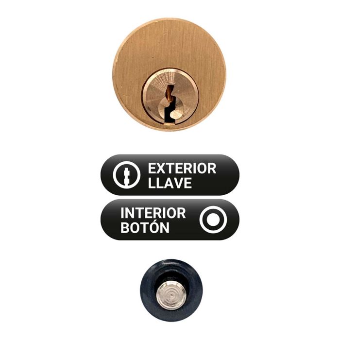 Cerrojo de seguridad Micel crr12 86b/50 mm Acero Gris 50 mm Sobreponer 1