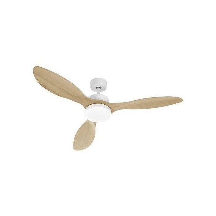 Oklahoma White & Wood - Ventilador de techo Ø137cm 100W + Iluminación LED Oklahoma White & Wood - Ventilador de techo Ø137cm 100W + Iluminación LED