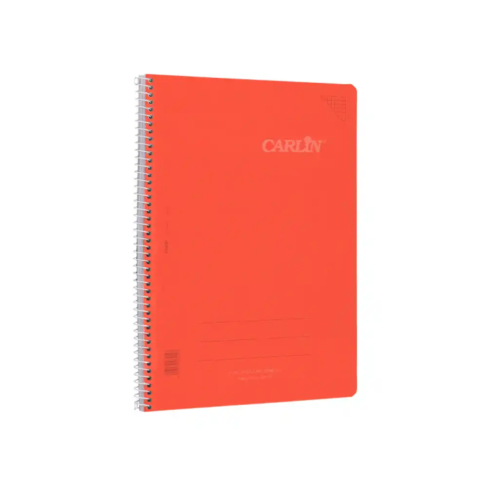 Carlin Cuaderno espiral A4 Tapa Plástico 80 Hojas 90gr Cuadro 4mm con Margen Color Rojo 3 Carlin Cuaderno espiral A4 Tapa Plástico 80 Hojas 90gr Cuadro 4mm con Margen Color Rojo 3