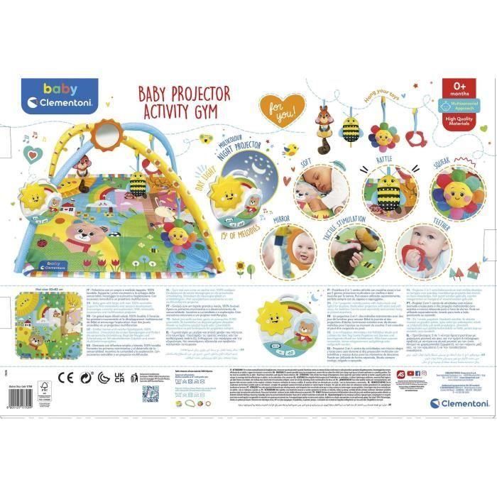 Baby Clementoni - Colchonetas, arcos y proyector - Baby Proyector Gimnasio de Actividades - Alfombra de juegos 2 Baby Clementoni - Colchonetas, arcos y proyector - Baby Proyector Gimnasio de Actividades - Alfombra de juegos 2