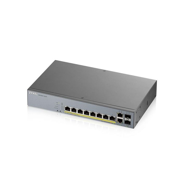 Zyxel GS1350-12HP-EU0101F Switch Gestionado L2 Gigabit Ethernet 10 Puertos PoE Gris Zyxel GS1350-12HP-EU0101F Switch Gestionado L2 Gigabit Ethernet 10 Puertos PoE Gris