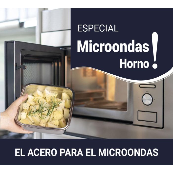 Quttin Fiambrera de Acero 0.6L para Microondas y Horno, 13.5 x 7 x 13.5 cm (12 Unidades) 9