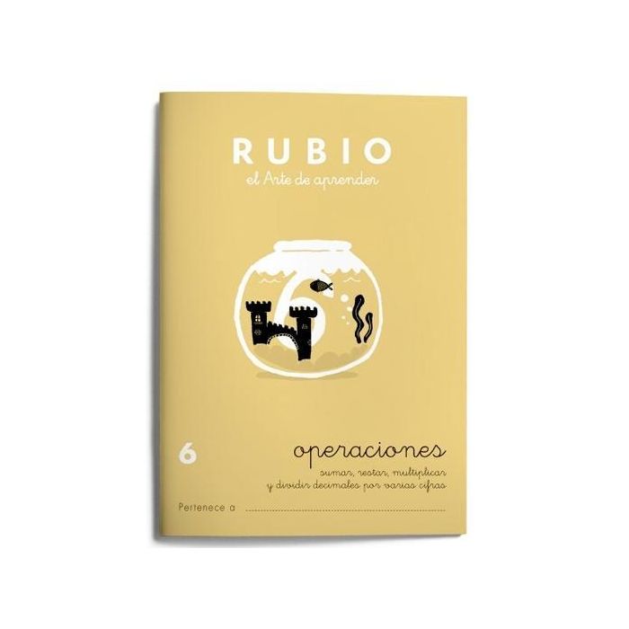 Rubio Cuaderno de Problemas Nº 6 para Aprender Sumas, Restas, Multiplicaciones y Divisiones (10 Unidades) (10 Unidades)